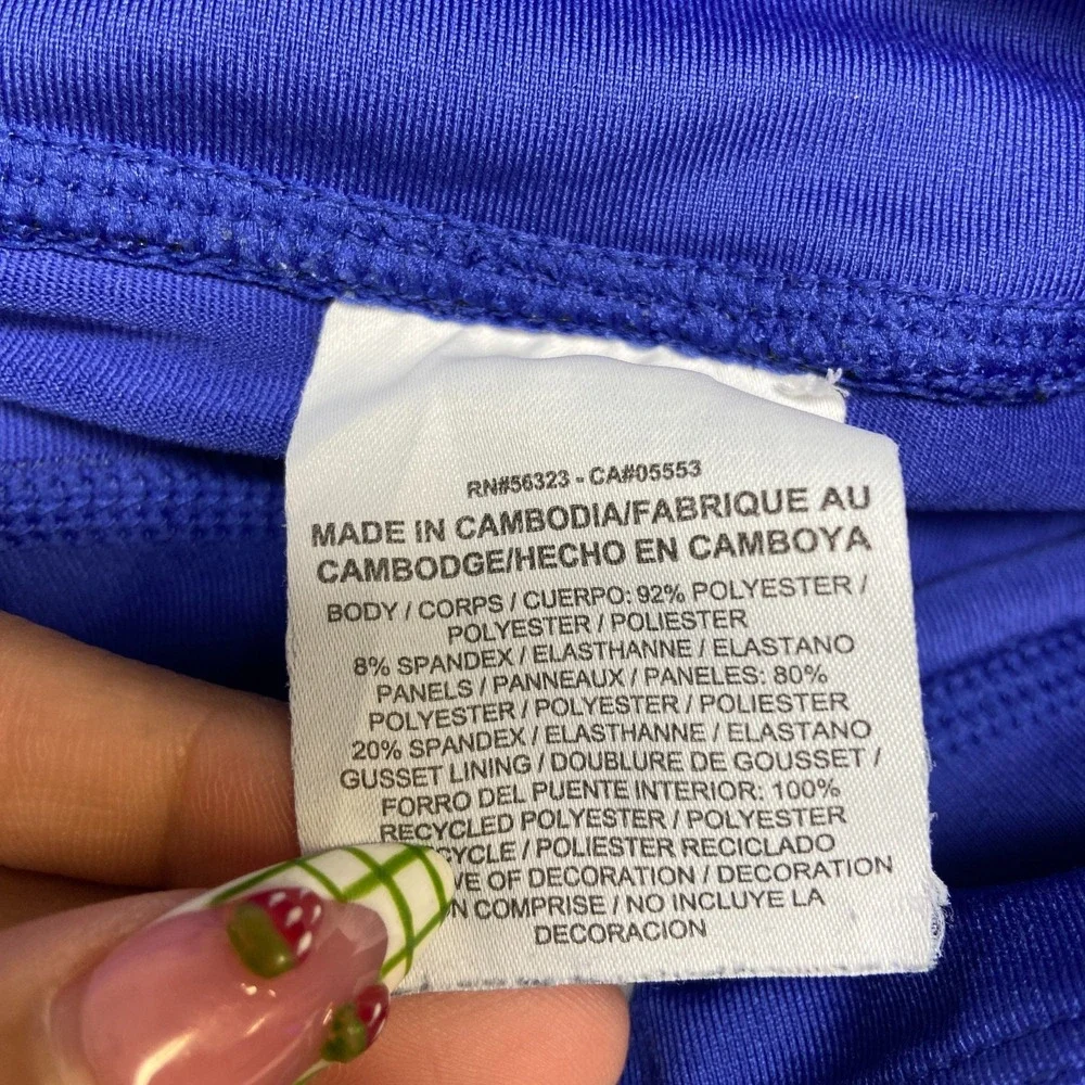Nike Dri Fit Capri Leggings Womens Small Purple Stretch Running Zipper Pocket